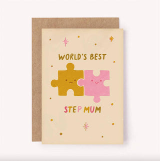 World's Best Step Mum - Greeting Card-Greeting Cards-Stash World