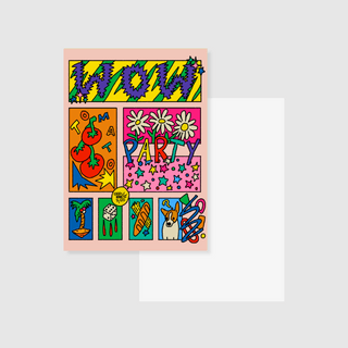 Wow Tomato Party - Postcard-Postcards & Journal Cards-Stash World