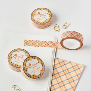 Yellow Check Washi Tape-Washi Tapes-Stash World