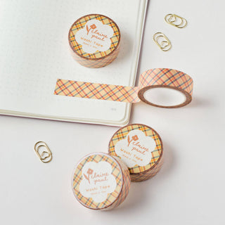 Yellow Check Washi Tape-Washi Tapes-Stash World