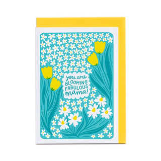 You Are Blooming Fabulous Mama - Greeting Card (Risograph)-Greeting Cards-Stash World