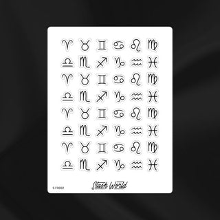 Zodiac Signs Sticker Sheet-Stash World
