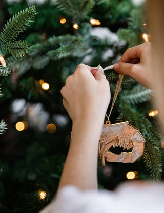 Fine Enamel Christmas Ornament - Prawn