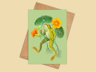 Happy Frog - Greeting Card