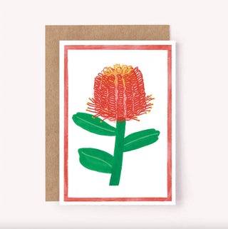 Banksia Wildflower - Greeting Card
