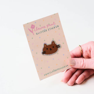 Brown Cat - Vinyl Sticker (Holographic)