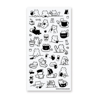 Caffeine Cats 1 - Sticker Sheet