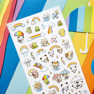 Rainbow Rain Parade - Sticker Sheet