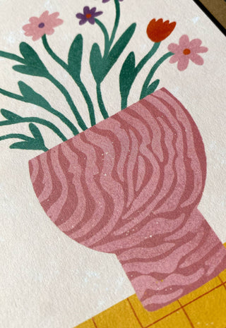 Flower Vase - Greeting Card