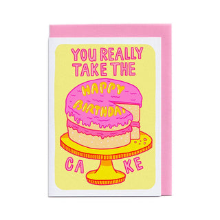 Take the Cake - Greeting Card (Risograph)