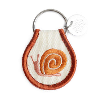 Snail - Embroidered Keychain