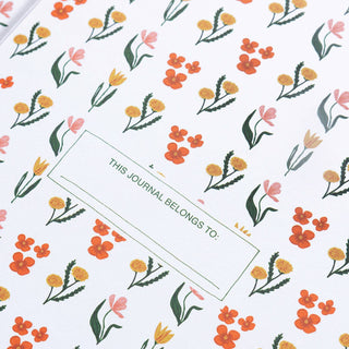 Floral - Embroidered Blank Journal