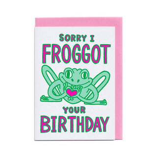 Sorry I Froggot - Greeting Card (Risograph)