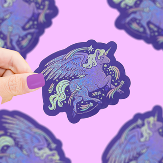 Glittery Unicorn - Sticker
