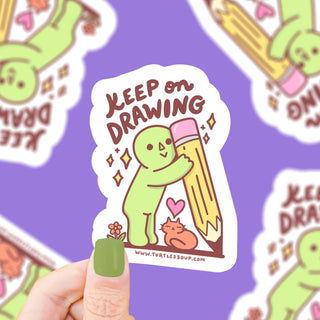 Keep On Drawing - Vinyl Sticker