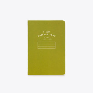 Lined Stitched Notebook - A6 Green