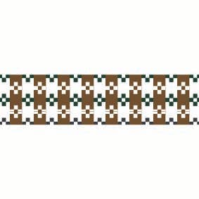 Brown Flower Tile - Paper Masking Tape