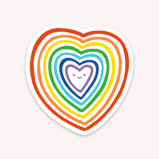 Rainbow Heart - Vinyl Sticker
