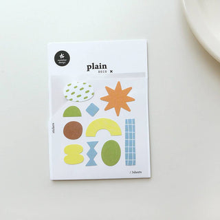 Plain.68: Wonky Shapes - Sticker Sheet (3 Pack)