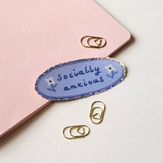 Socially Anxious - Vinyl Sticker (Glitter)
