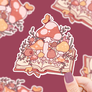 Mushroom Book - Vinyl Sticker