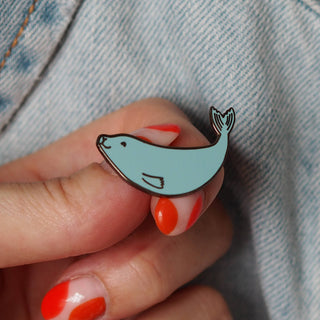 Swimming Seal Enamel Pin