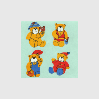 Teddy Bear Sticker Sheets - Off the Roll