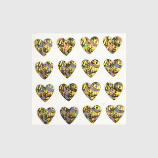 Heart Sticker Sheets - Off the Roll (Prismatic / Sparkly)