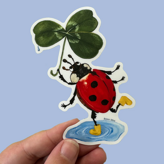 Rainy Ladybug - Vinyl Sticker