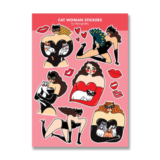 Cat "Woman" Sticker Sheet