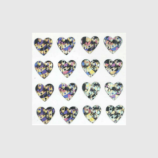 Heart Sticker Sheets - Off the Roll (Prismatic / Sparkly)