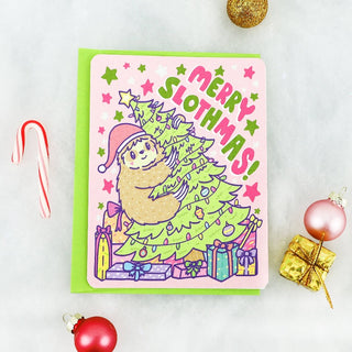 Merry Slothmas Christmas Card