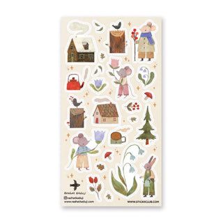 Woodsy Winter Mice - Sticker Sheet