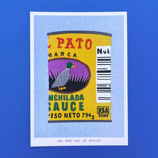 Can of Enchilada Sauce - Risograph Print