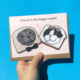 A Toast To The Happy Couple - Wedding Greeting Card-Greeting Cards-Stash World