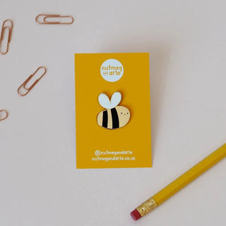 Bee Glitter Enamel Pin-Stash World