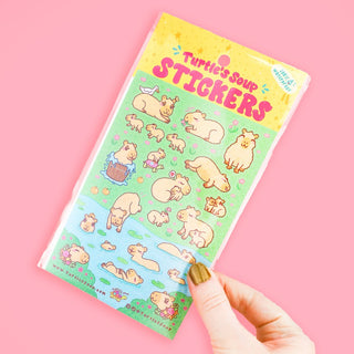 Capy Time - Vinyl Sticker Sheet-Sticker Sheets-Stash World