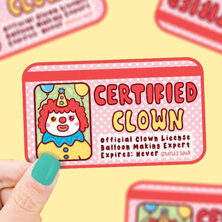 Certified Clown Card Member Vinyl Sticker-Vinyl Stickers-Stash World