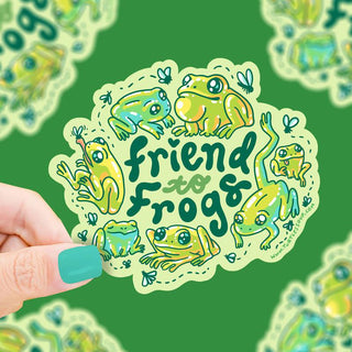 Friend to Frogs - Vinyl Sticker-Vinyl Stickers-Stash World