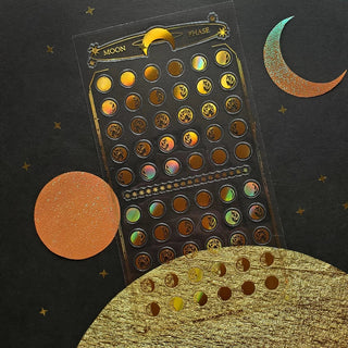 Golden Moon Phases Sticker Sheet-Stash World