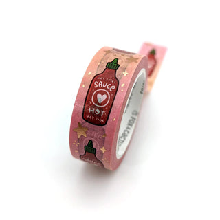 Hot Sauce Washi Tape (Rose Gold Foil)-Stash World