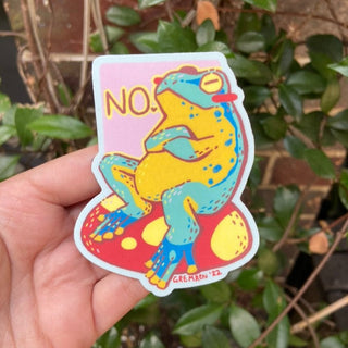 No Frog Vinyl Sticker-Stash World