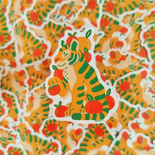 Orange Tiger Vinyl Sticker-Stash World