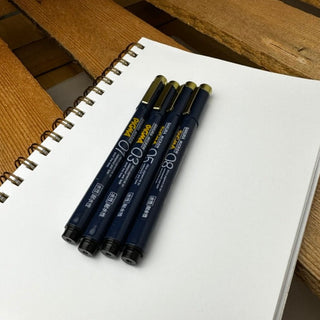 Sakura Pigma Black Ink Pen - 01, 03, 05 and 08-Stash World