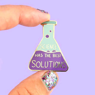 Science Has The Best Solutions Enamel Pin-Stash World