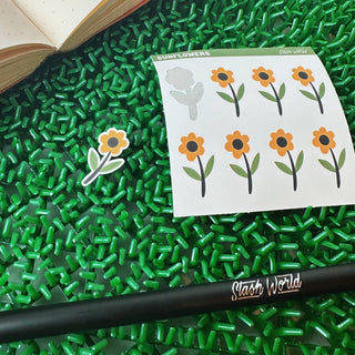 Sunflowers - Mini Sticker Sheet-Stash World