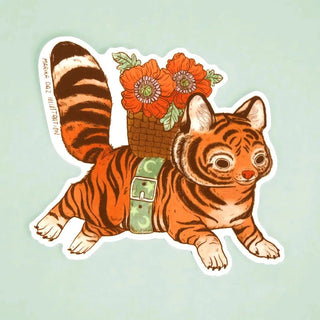 Tiger Blossom Vinyl Sticker-Stash World