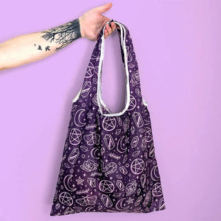 Witchy Vibes Purple Tote Bag-Stash World