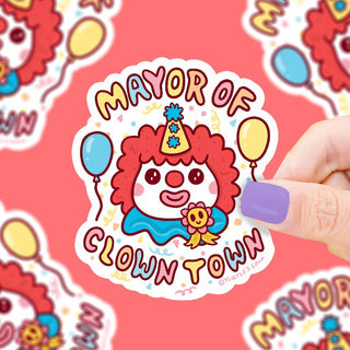 Mayor of Clown Town Vinyl Sticker