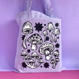 Lilac Mushroom Tote Bag